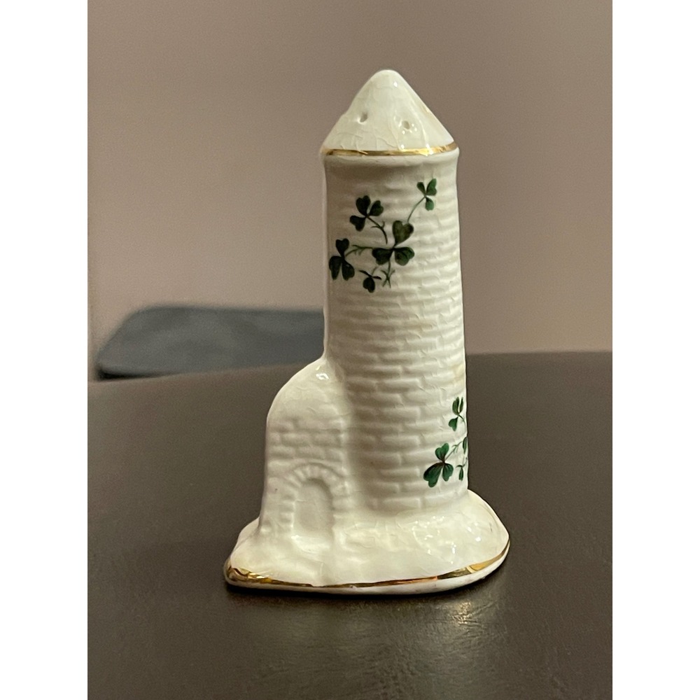 Carrigaline Pottery Irish Round Tower Shaker Shamrock Cork Ireland Vintage
